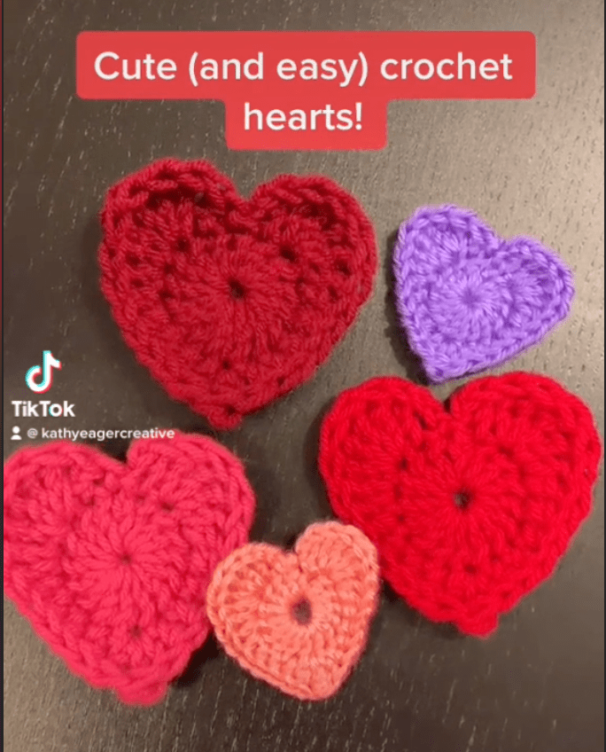 Cute (and easy) crochet&nbsp;hearts!